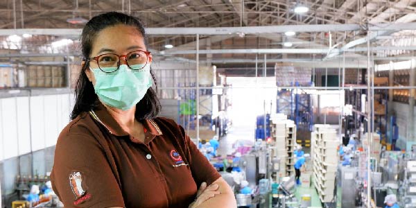 Janna at a seafood processing facility
