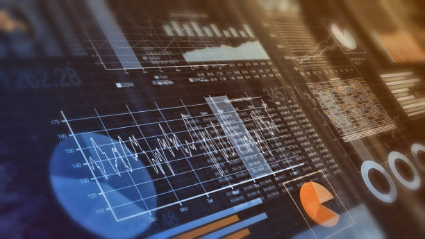 A computer screen with graphs and other data visualizations