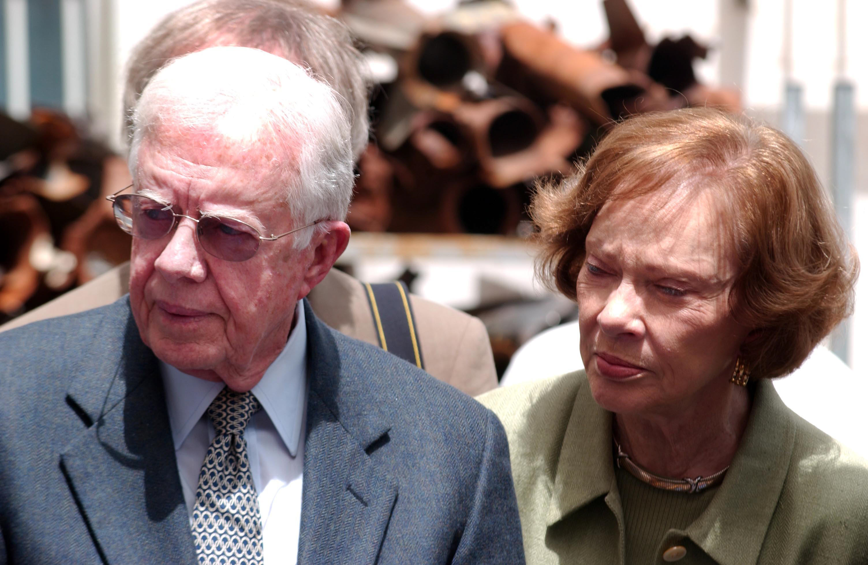 Former US president Jimmy Carter and his wife Eleanor Rosalynn Smith.