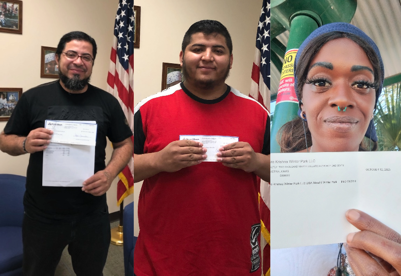 Left to right: Arnulfo Antonio Luna, Jafet Luna Martinez and Demetria Jones